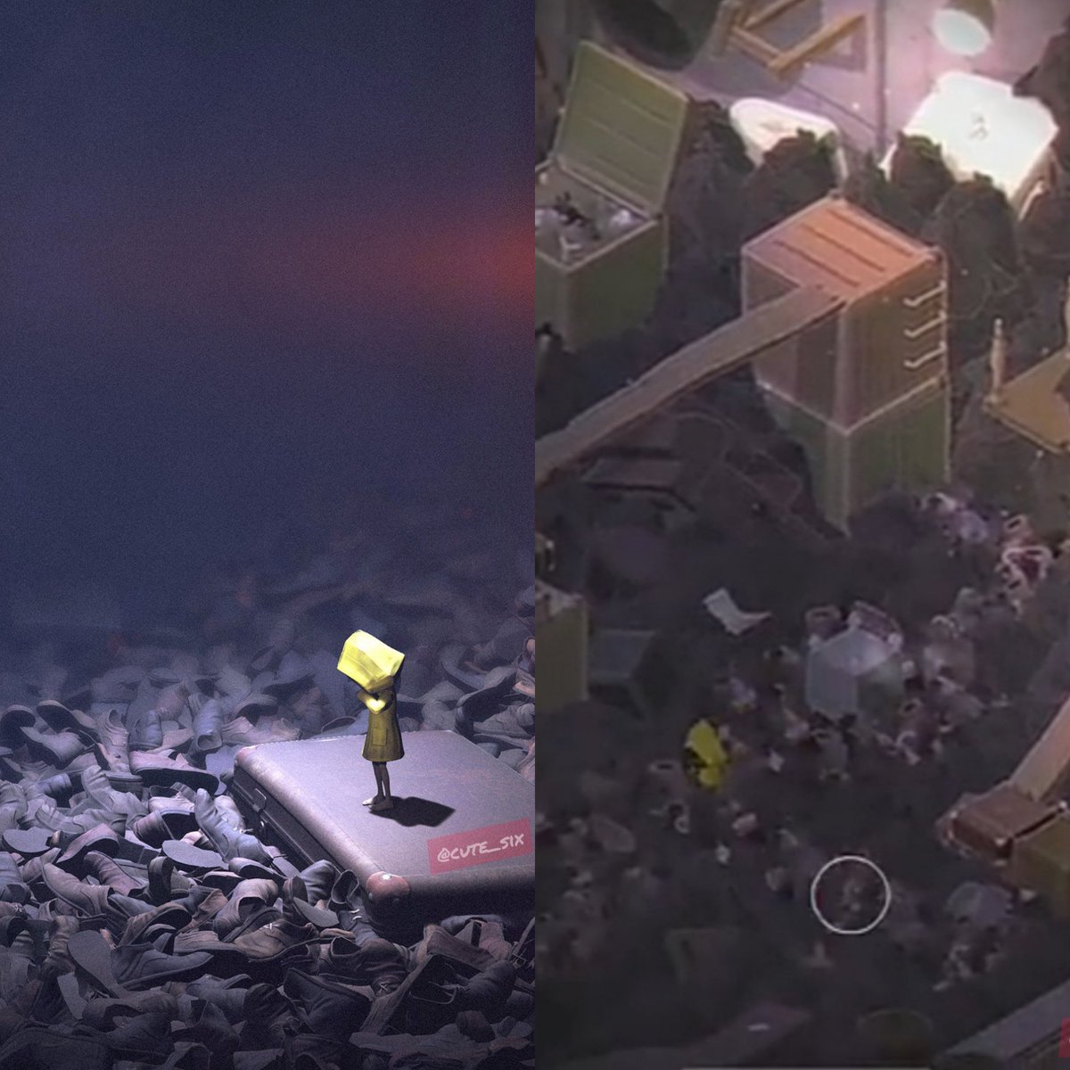 Indruna19's tweet photo. what kind of monster is live in the dry place like under shoes or garbages? Maybe this?
#littlenightmares #littlenightmares2 #littlenightmaresII #littlenightmarestheory
#shoemonster
#itsjustjord https://t.co/8ASgz1JhYL