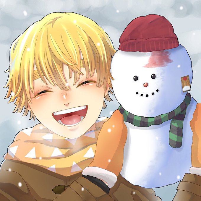 おくらさんがTwitterに投稿した我妻善逸(鬼滅の刃)のイラスト。