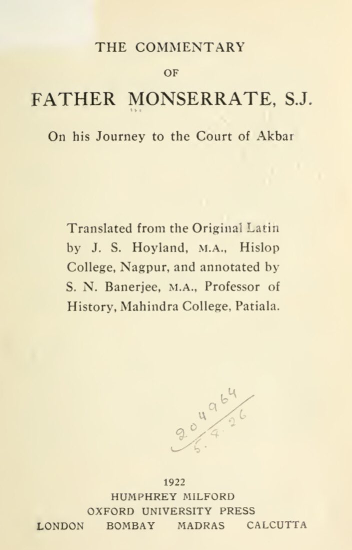 28/n  @Javedakhtarjadu ji, Jesuit Father Monserrate, Aquaviva and Enrique arrived at Akbar’s court in early 1580 and Monserrate recording his journey in a travelogue comments that religious zeal of Mussalmans has destroyed many Hindu temples.Source: Snippet.