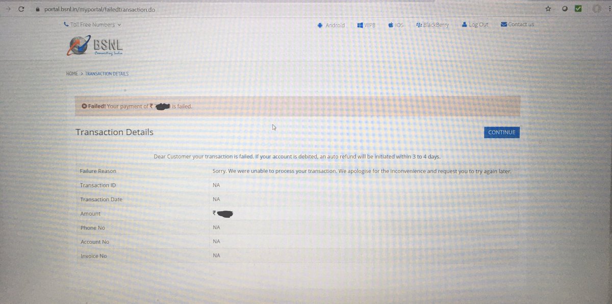 rtripathi6's tweet image. So, as it turns out, even your web interface is broken. Being unable to collect payments directly affects your finances that you’re so fragile on. 🙄 #bsnlissues