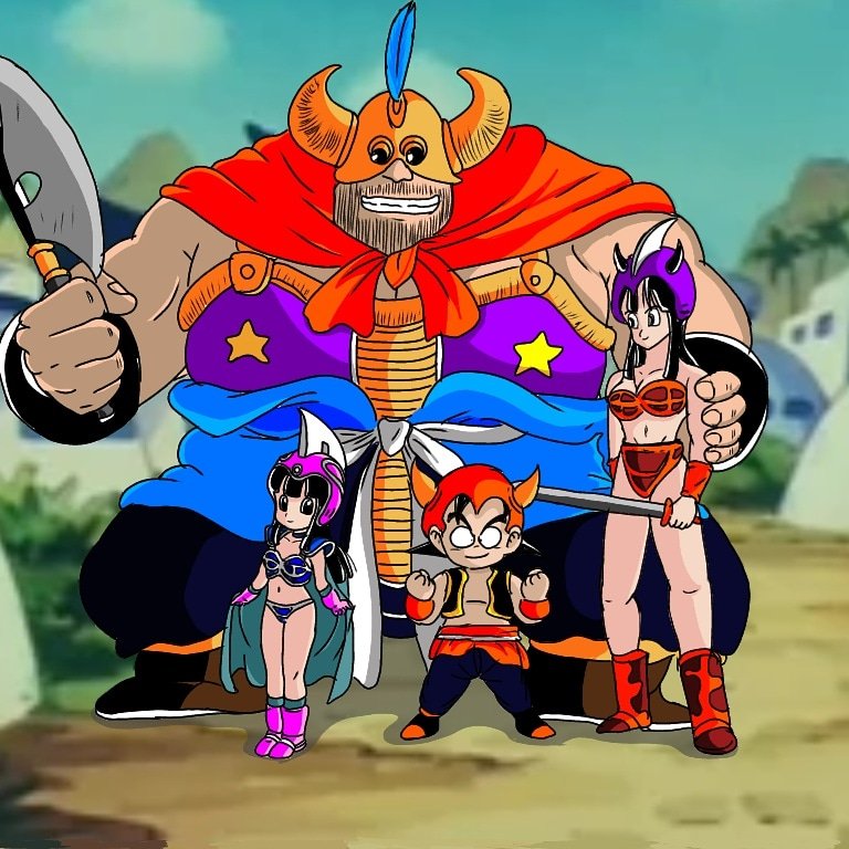 What if Ox king adopted Goku. #fanart. #anime. #dragonballz. 