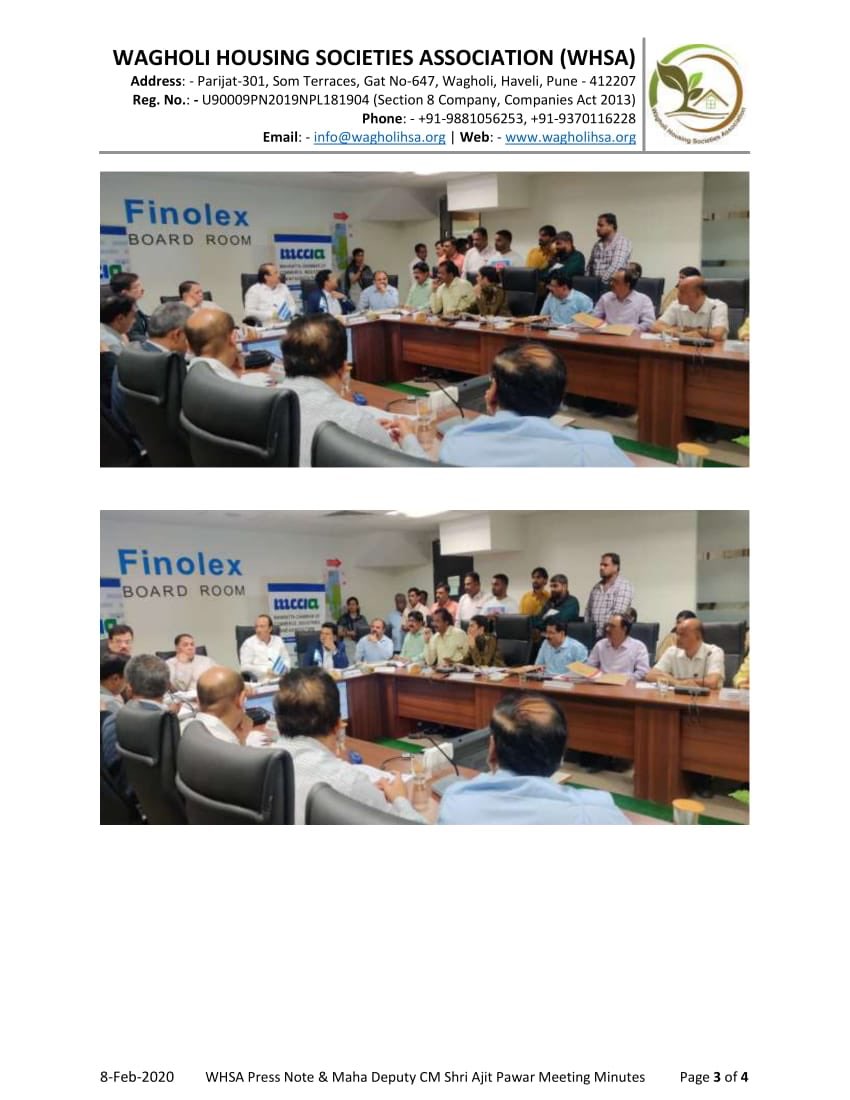 WagholiHSA's tweet photo. Thank you @AshokPawarMLA &amp; @AjitPawarSpeaks for discussing Wagholi development by removing obstacles.. we hope you and Maha Govt will bring aspirations of Wagholikars back on track .. 

Here are minutes of the meeting 

@NCPspeaks @PawarSpeaks @CMOMaharashtra @kolhe_amol https://t.co/2PHVCJO8tr