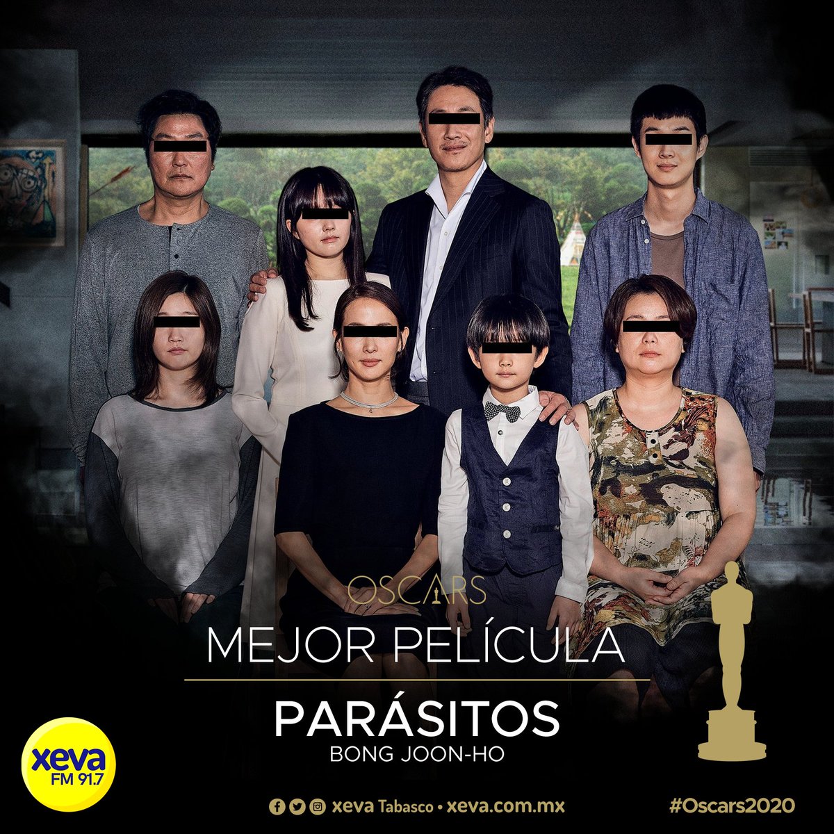 XEVATabasco's tweet photo. ¡Mejor Película es para #Parasitos de Bong Joon Ho! #Oscars #Oscars2020 #OscarsAllAccess https://t.co/sIinFrxLzp