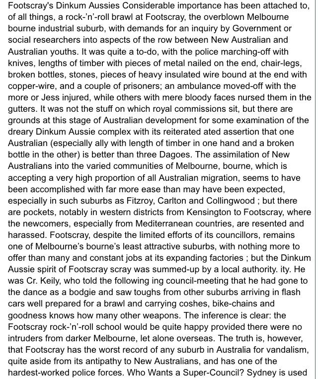 I found the Bulletin article Footscray councillors were complaining about! Full text here:  https://trove.nla.gov.au/work/233675714 