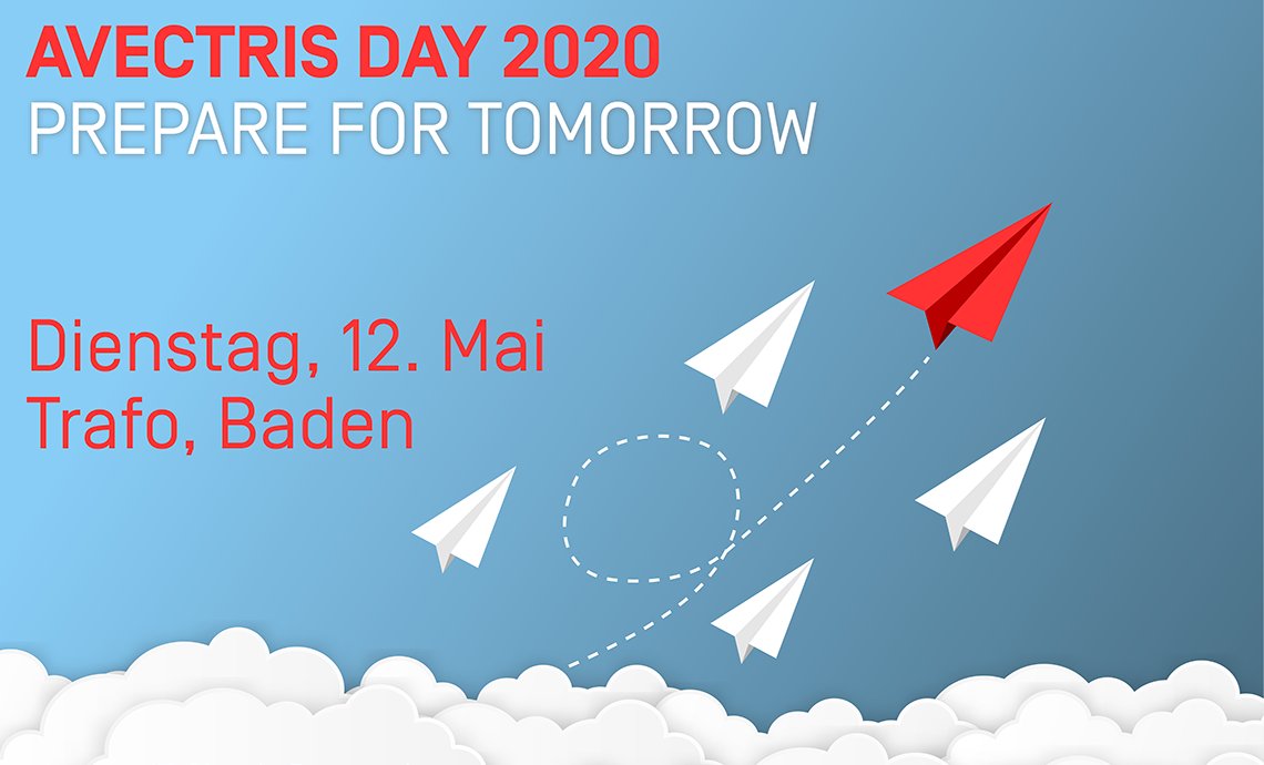 Am 12. Mai 2020 treffen sich IT- &amp; Business-Entscheidungsträger von Anwenderunternehmen am Avectris Day in Baden. Holen Sie sich neue Inspirationen mit Praxisberichten aus unterschiedlichen Industrien. Jetzt kostenlos anmelden! events.avectris.ch/ad2020 #AvectrisDay2020