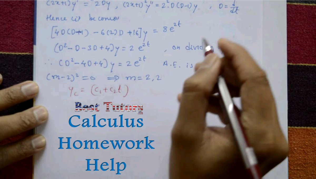 Besttutorsforus's tweet image. Get calculus homework help and calculus integral by expert USA writers for scoring the best academic grades in mathematical subject assignments problem.   
Order online: besttutors.us/mathematics-ho…
#CalculusIntegral #CollegePreparatoryMathematics #CalculusHomeworkHelp