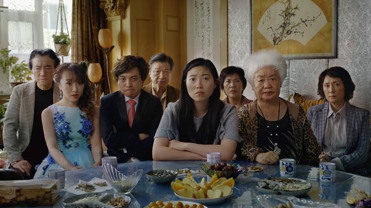 the farewell (dir. lulu wang, 2019)- a family struggles to hide a secret from their grandmother who doesn't know she's dying of cancer- based on lulu wang's actual family (even the lie)- depicts the struggles of being an immigrant & feeling like a foreigner in your own country