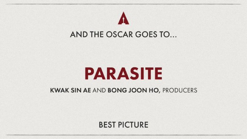 HoaTong2's tweet photo. AMAZING!!!! #Oscar2020 
봉감독님 사랑해요 😍 #BongJoonHo https://t.co/Sa5O0hfn7B