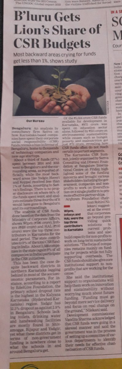 _sattva's tweet photo. At our Karnataka CSR Summit on Friday we had over 150 #CSR and #nonprofits working in the state engaging with each other on partnering for effective impact. Read about it in @EconomicTimes - Bengaluru gets lion’s share of CSR budgets: https://t.co/QJLHajEaKB https://t.co/9fEzT2HR3m