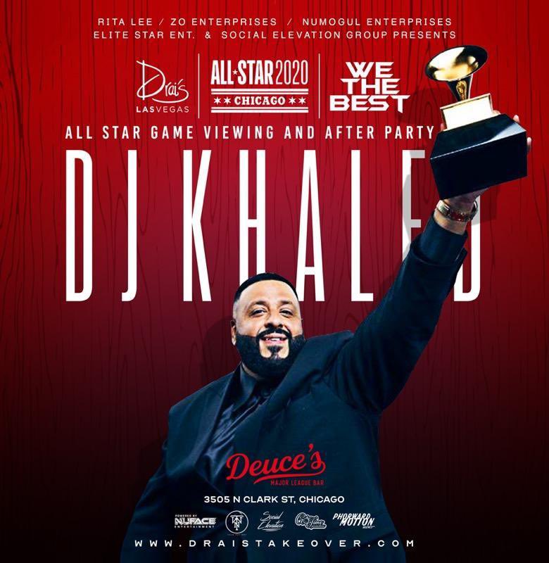 ZOENTERPRISES's tweet photo. I said all star weekend  we taking over @deucesmlb Sunday game night after party @djkhaled &amp; nba friends https://t.co/Vlk800En4s