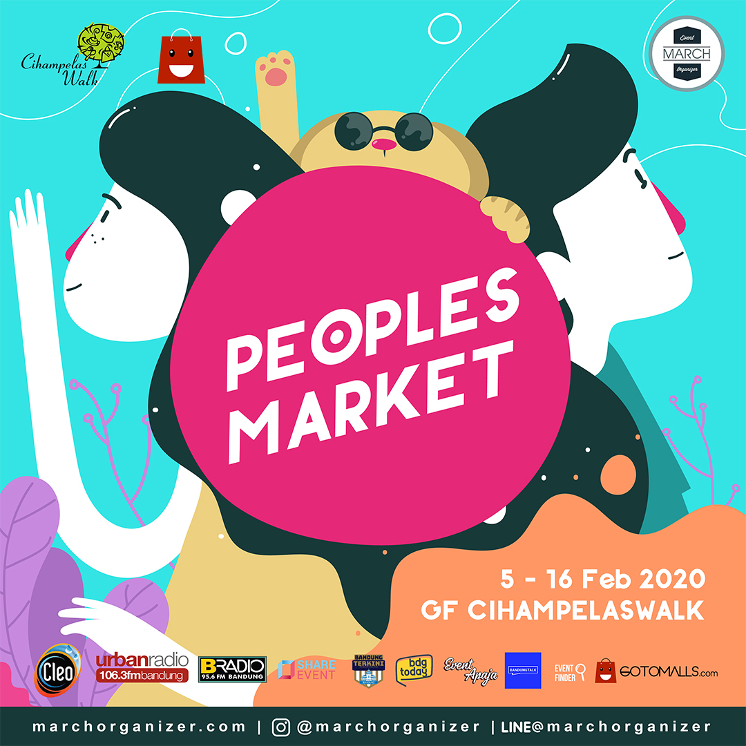 gotomalls's tweet photo. PEOPLES MARKET kembali di @CiwalkBandung dengan ragam tenant fashion, aksesoris, dan masih banyak lagi!
 
📆 5-16 Februari 2020
📍 GF Cihampelas Walk

Dipersembahkan oleh @MarchOrganizer

#MarchOrganizer #MarchEvent https://t.co/O57MB1ANWm