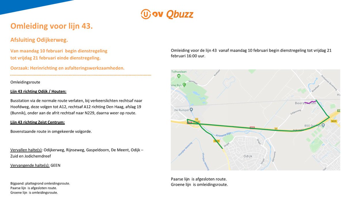 HERHALING! ODIJKERWEG AFESLOTEN

Afsluiting Odijkerweg van maandag 10 februari 7:00 uur t/m vrijdag 21 februari 16:00 uur i.v.m. asfaltwerkzaamheden.