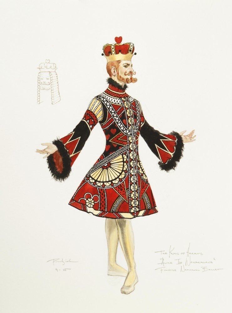 多眼 シカゴやロスの舞台用コスチューム デザイナーのロバート パージオラによる 不思議の国のアリスのバレエ舞台用の衣装 のイラスト 可愛いすぎて このイラストを集めたいです 実際に彼の描いたイラストのコスチュームは沢山舞台で使用されてい