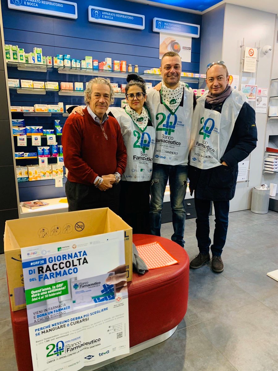 FemcaCISL's tweet photo. #10febbraio Ultimo giorno per sostenere con noi la #GRF20 promossa dal @BFonlus!
Cerca la farmacia aderente più vicina a te e #donaunfarmaco!
ℹ️ https://t.co/7lyxluvfmC https://t.co/1SYovM5IOB