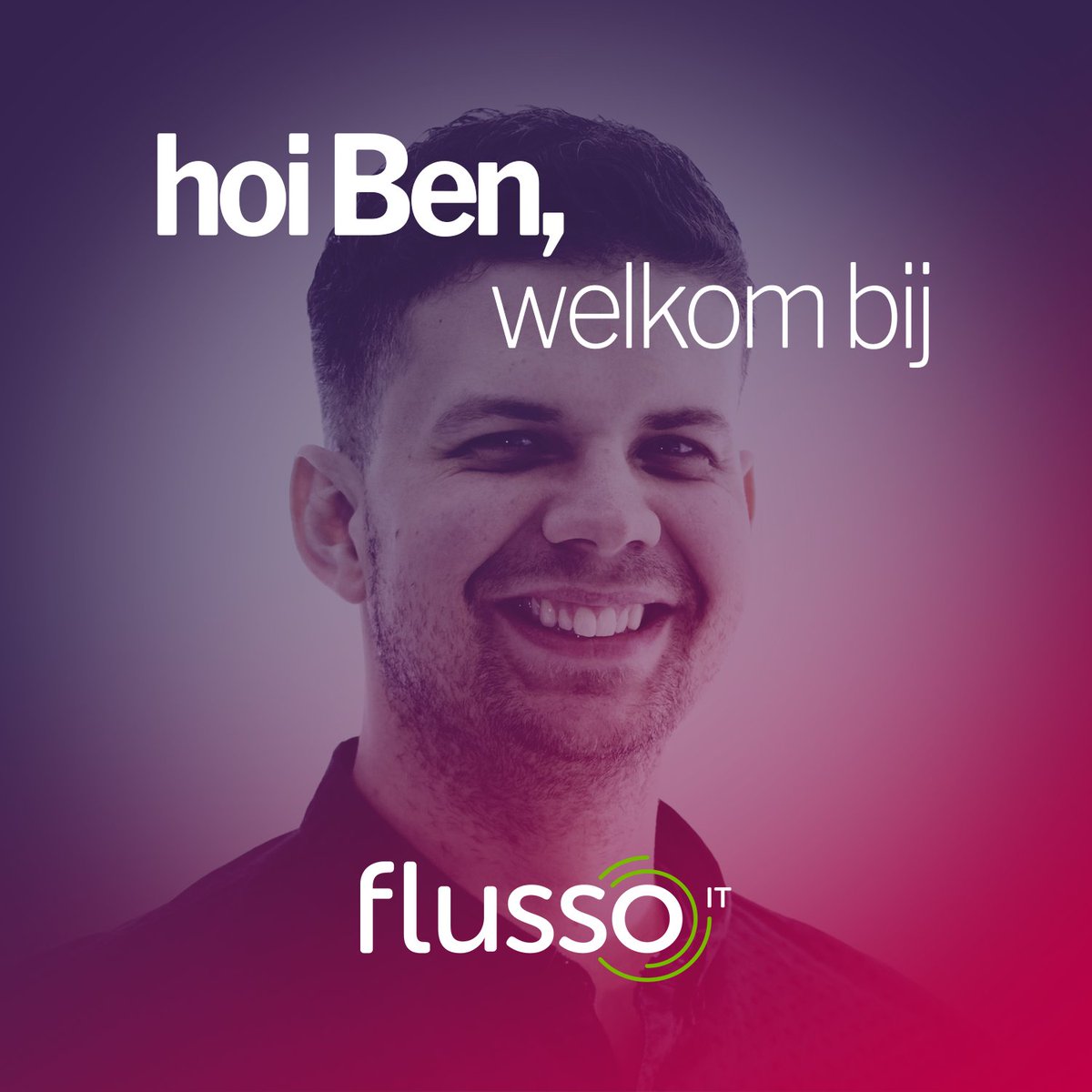 flusso's tweet photo. Sinds kort verwelkomen we Ben iedere ochtend bij Flusso. Ben is onze nieuwe Test Coördinator. Hij doet natuurlijk zelf tests, maar adviseert ook hoe onze klanten hun tests het best kunnen aanpakken. Ben, bedankt dat je voor Flusso hebt gekozen en welkom in ons team! https://t.co/JibwKwhDQs