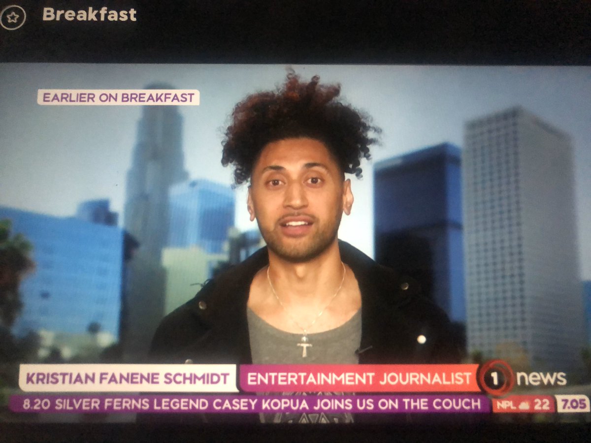 ViardCollege's tweet photo. Ex Viard student Kristian Fanene Schmidt on Breakfast TV this morning - reporting on the Oscars as the TVNZ Entertainment Journalist. 

Awesome work! Proud of another Viard student making their mark on the world...!

#WeAreViard https://t.co/1lmKZyXXK1