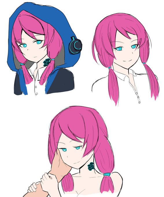 アークナイツのアズリウス落書き～。油断すると同じアングル描いちゃいますね 