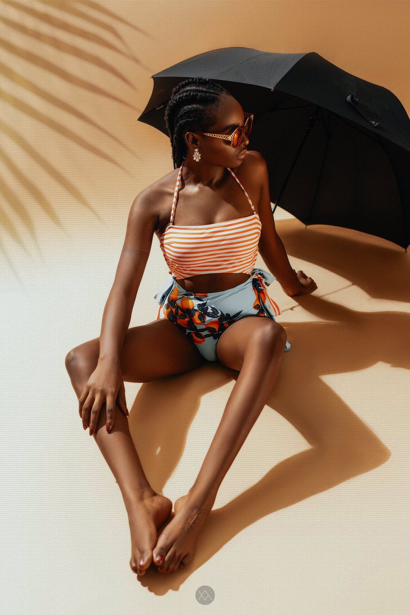 When you can't wait for summer, you create yours. Studio vibing with  @chidirim_, Styled by me and body art by  @Sorple_.Assist by  @LeanKid.Creative direction and  #Photography by  #thelexash