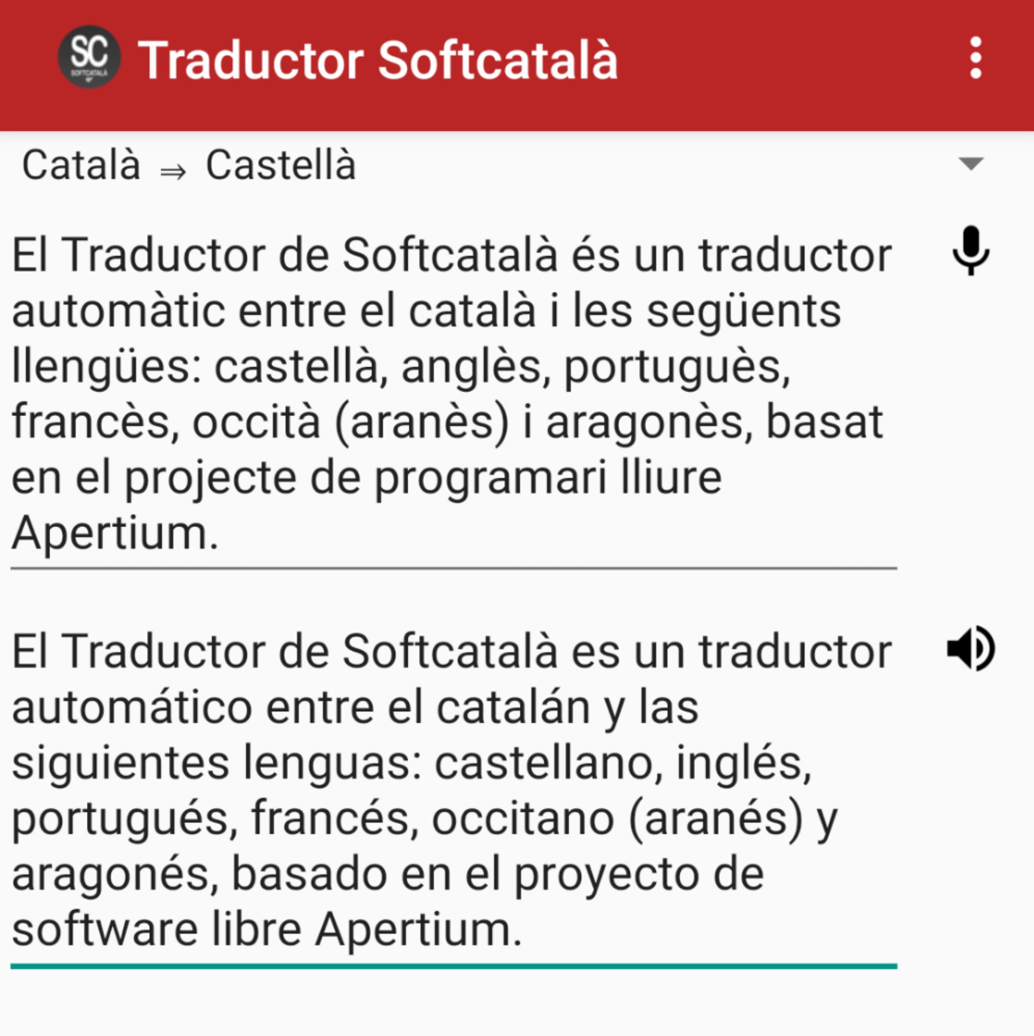 Traductor de Softcatalà - Aplicaciones en Google Play