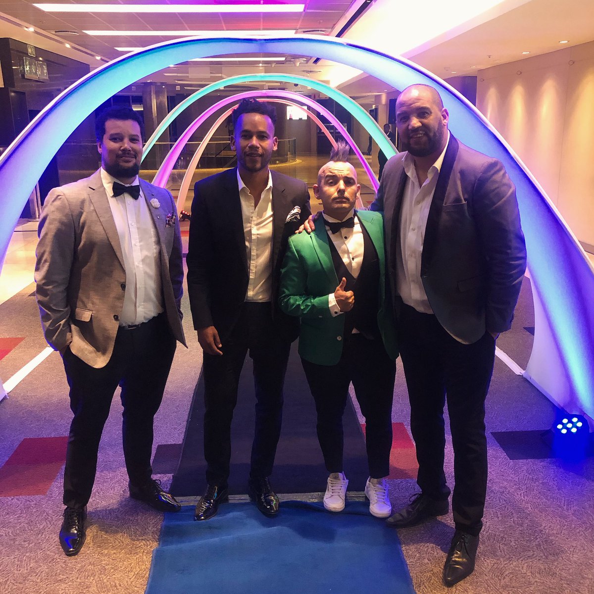 stereotypesa's tweet photo. #WeekendRecap @TheBlackTies_SA were out in Joburg for Old Mutual ✅ Pictured with Master or Ceremonies @carlwastie here. #TheBlackTies #StereotypeTalent https://t.co/z7GKjzTW8x