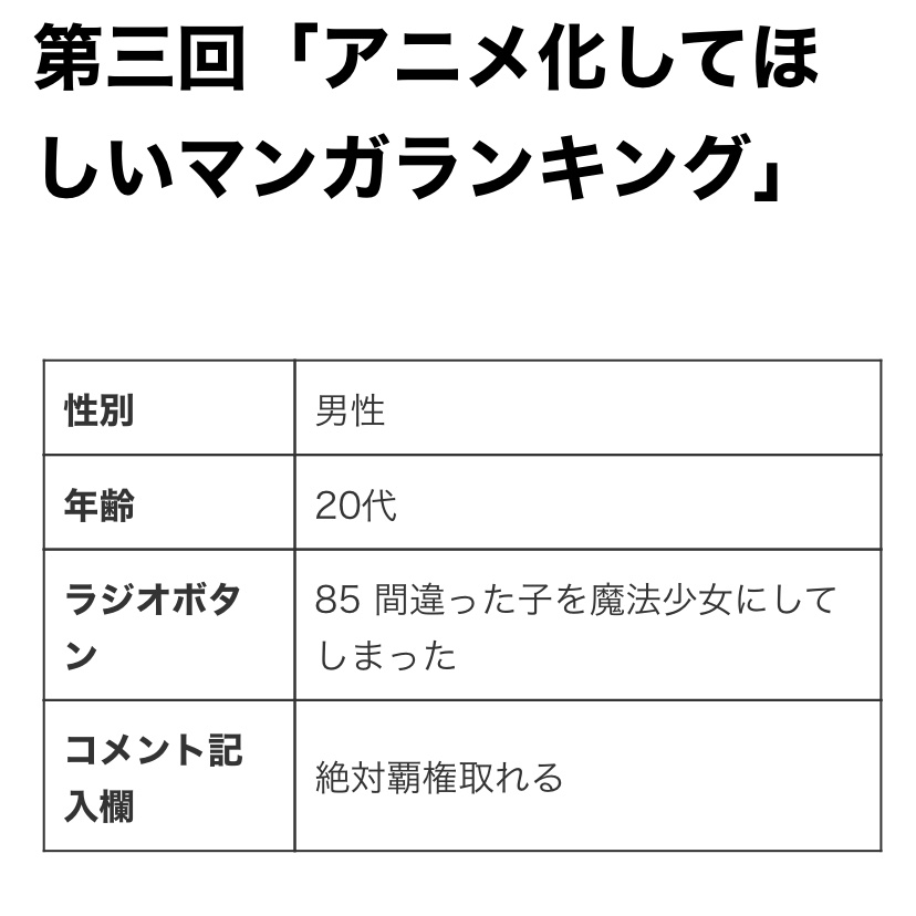 アニメ化してほしいマンガランキング アニメ化してほしいマンガランキング