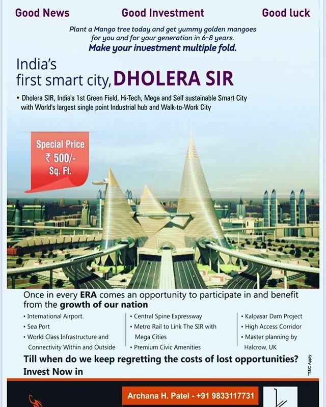 hk7619's tweet photo. #insurancepolicy #fixeddeposits #equity #mutualfunds all are the #investment #options. Look for long term and #invest in #land which are not making anymore. #secure your child #future by investing in Upcoming #greenfield #smartcity. 
#realestate #dholera #nri #returns https://t.co/NailtqLXYd