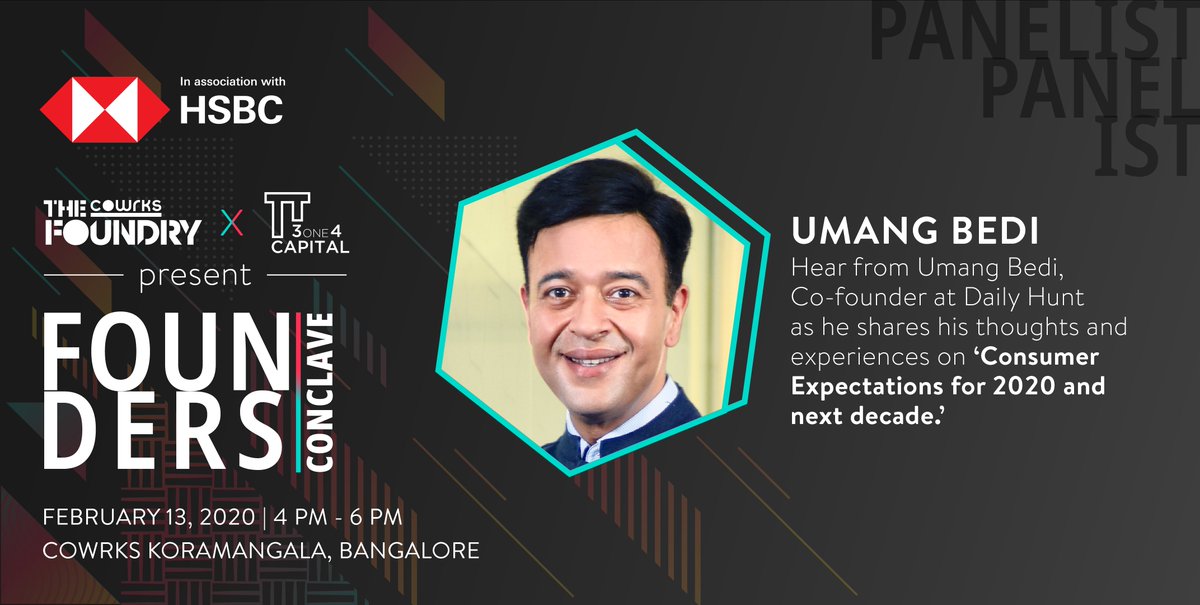With over 100Million users discovering, socialising &amp; consuming content that informs, enriches and entertains <a href="/umang_bedi/">umang_bedi</a> and <a href="/DailyhuntApp/">Dailyhunt</a> team have built an Indic platform like no other. Learn more at #FoundersConclave on 13thFeb. RSVP here - bit.ly/2vUqYmx