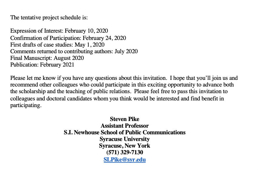 ICA_PRD's tweet photo. #CallforCaseStudies Prof. Steven Pike is inviting chapter submission to his new book on "Case Studies in Public Relations", tentatively scheduled to be published on February 2021 #publicrelations #reseach #publications #ICAPRDNetwork https://t.co/vq9eegTkpm