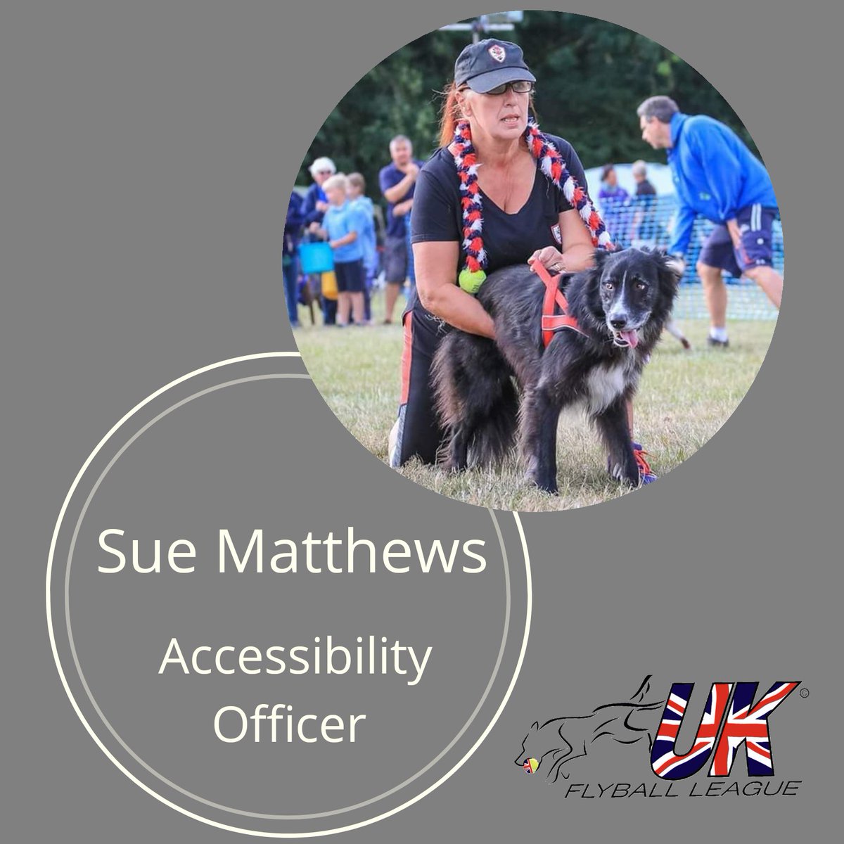 UKFlyball's tweet photo. Please say hello to our new Accessibility Officer, Sue Matthews!
Sue will be joining our wonderful team of UKFL Officials in place of Helen Miller and Chris Richards.
Thank you Helen and Chris for all of your hard work in the Accessibility Officer role π
#UKFLrocks https://t.co/61Bku2Qr2W