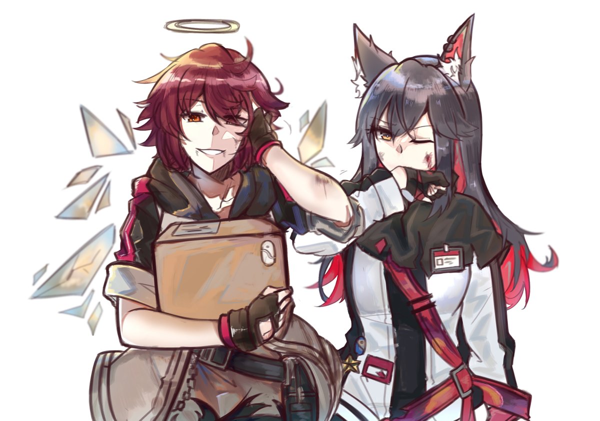 Cheschorv Semi Hiatus Busy Partner 明日方舟 アークナイツ Arknights 能天使 德克萨斯 Texas Exusiai テキサス エクシア