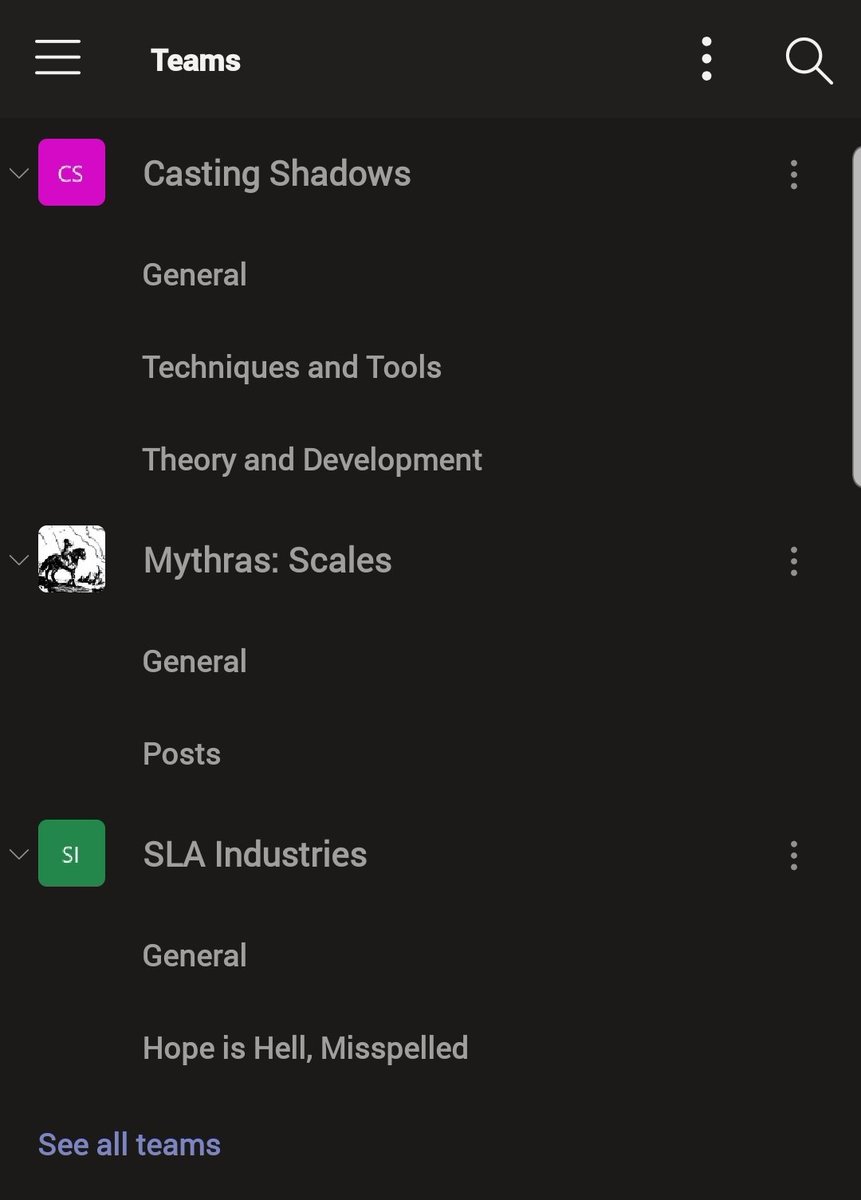Runeslinger's tweet image. I have been finding Microsoft Teams to be a perfect fit for both my PBeM gaming and Video Conference gaming. Very convenient and easy to use~
#onlinegaming #rpgtools