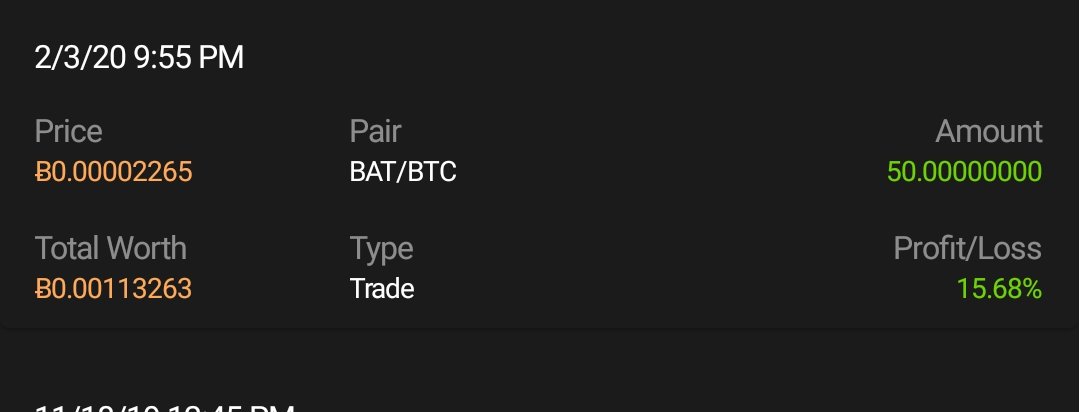 PoesCrypto's tweet photo. @coinstats_ Same with BAT... buy price should show 0sat on the top left https://t.co/wOjvUG4anm