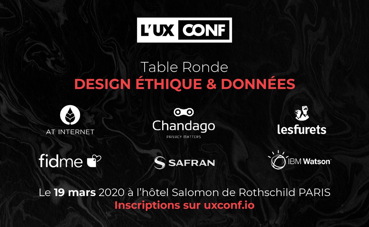 Le 19 mars 2020 <a href="/UXRepublic/">UX-Republic</a> organise une journée de conférences, tables rondes et ateliers autour de la thématique de l'UX design éthique #uxdesign #éthique