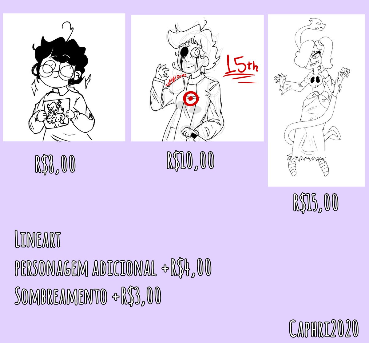 Caphri_'s tweet photo. COMMISSIONS ABERTAS!!!

quem estiver interessado me chame no privado, e se não tiver condições me ajude a divulgar, isso já ajuda MUITÍSSIMO!!
#DigitalArt https://t.co/XonlW58zSX