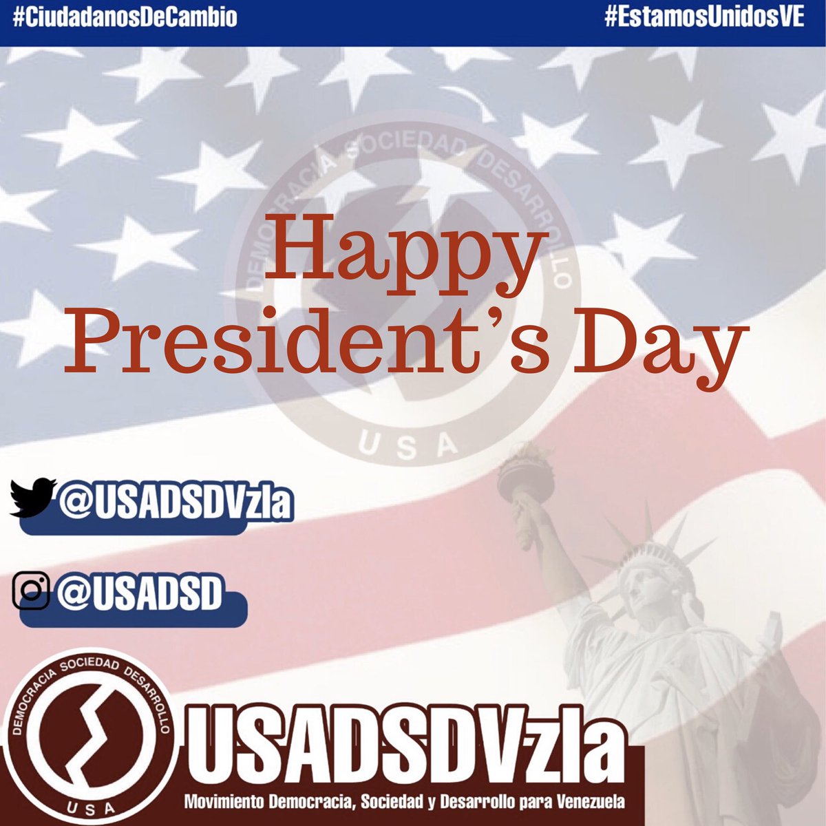 USADSDVzla's tweet image. Happy President’s Day 🇺🇸

“Example, whether it be good or bad, has a powerful influence.”

“El ejemplo, sea bueno o malo, tiene una poderosa influencia.”

– George Washington

#PresidentsDay #Feb17th