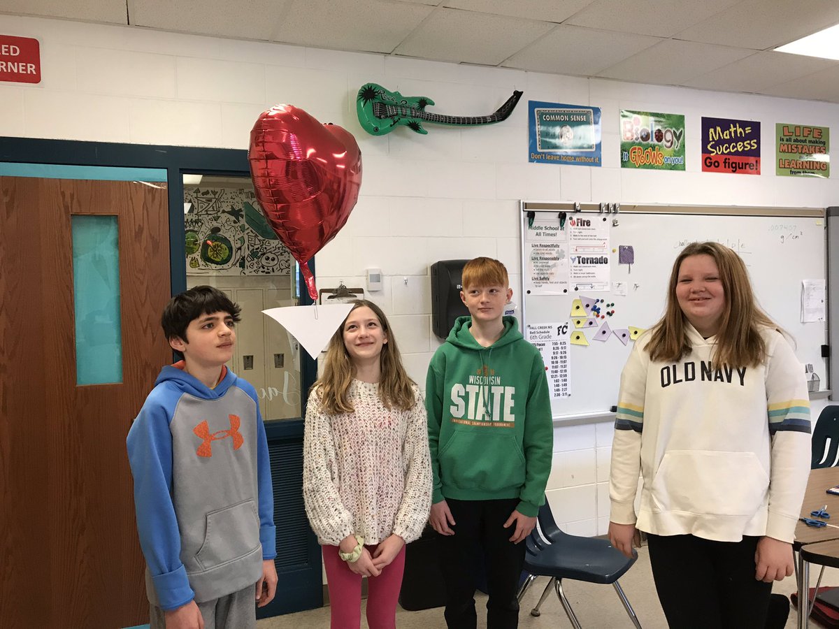 6th graders are using what they know about area to make helium balloons hover between the floor and ceiling. #gocrickets