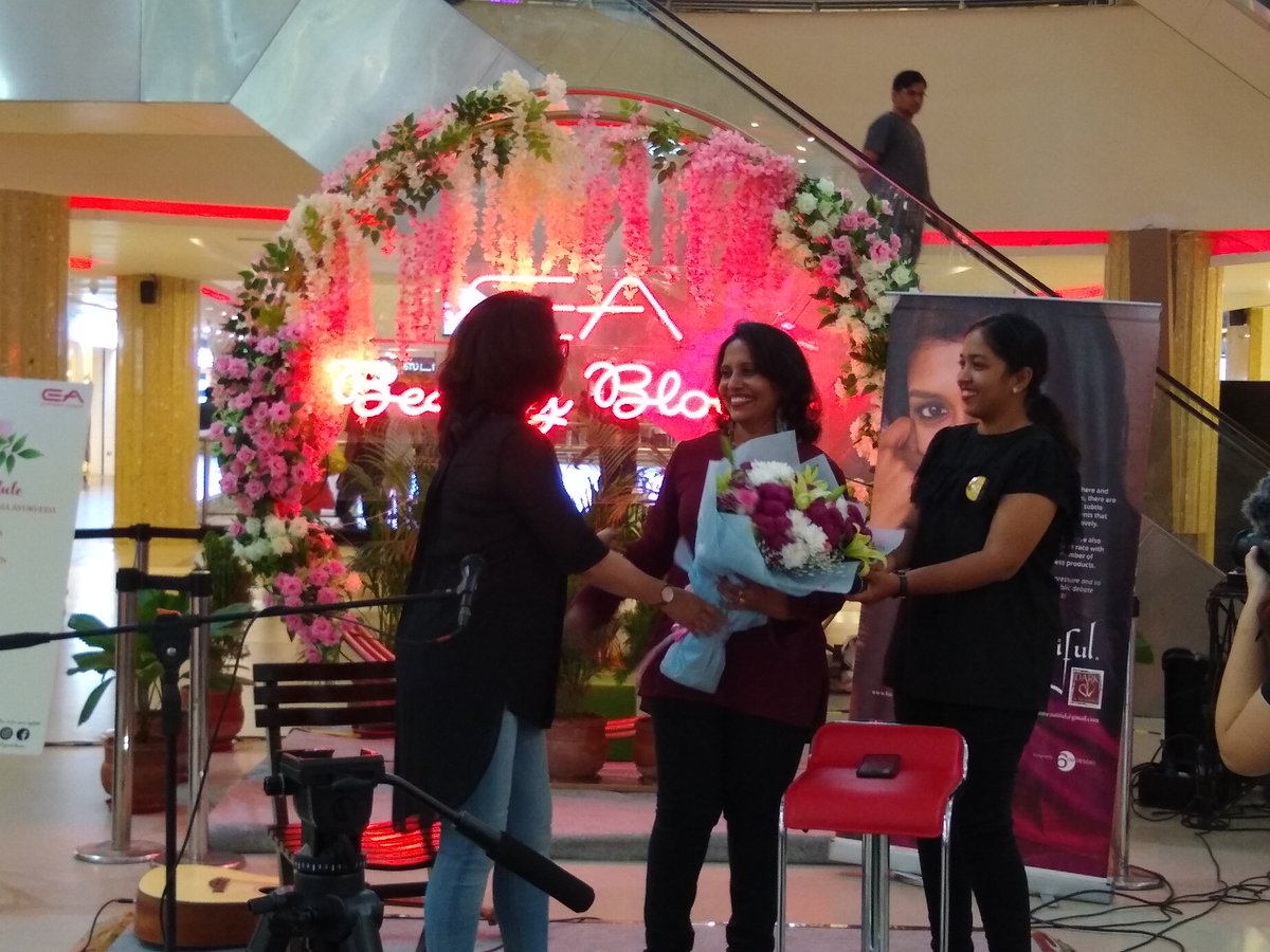 “Dark is Beautiful was initiated to address the toxic belief in our society that beauty and worth of a person is based on their skin colour.” – Kavitha Emmanuel @BeautyBloomAtEA event curated by @astreaskincare at @expressavenue, Chennai #indiasgotcolour #darkisbeautiful