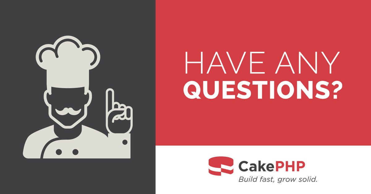 cakephp's tweet image. Come join the community conversation on Slack cakesf.herokuapp.com or on the CakePHP forum discourse.cakephp.org #CakePHP #CakePHP3 #CakePHP4 #oss #php #phpc #opensource