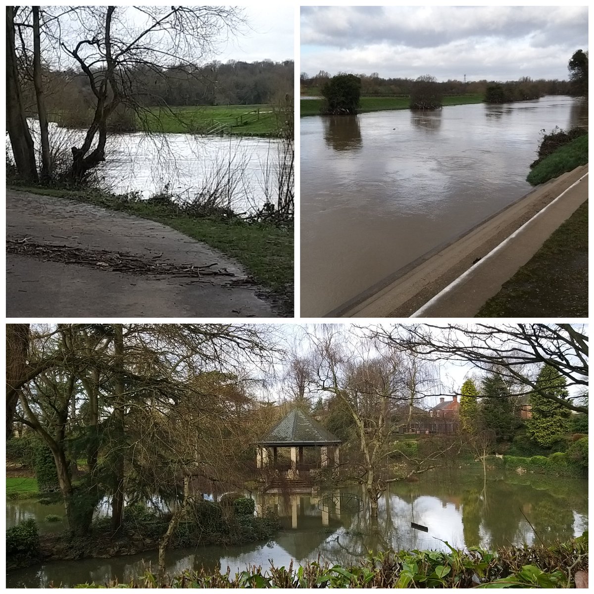 Indoor rowing session again today, nearly outdoors indoors, look at the river level!  Hexthorpe park was flooded in parts too. @indoor_go @BritishRowing @HexthorpePark @DoncasterMoving