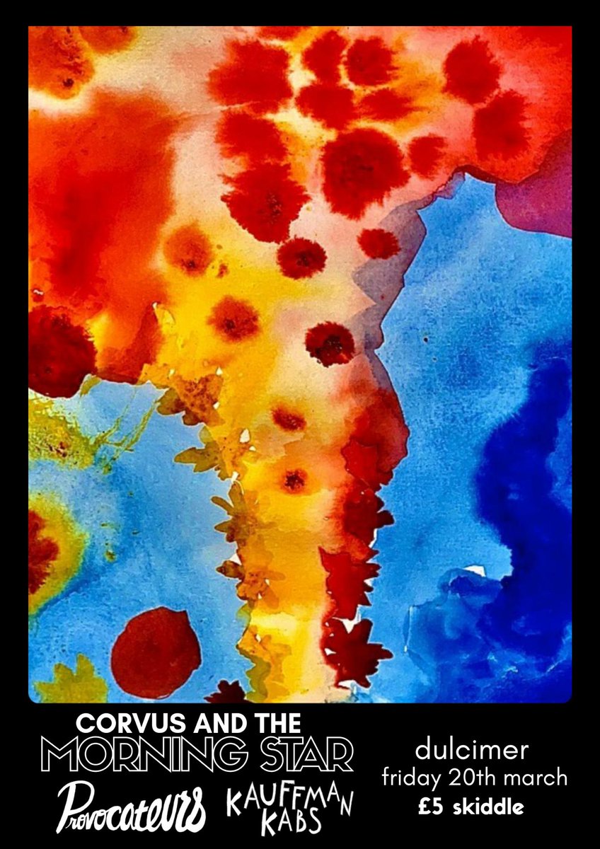 Corvus & The Morning Star (@catmsband) on Twitter photo Pleased to announce that indie rock/pop outfit <a href="/Provocateurs_/">Provocateurs Band</a> will be joining us and <a href="/KabsKauffman/">Kauffman Kabs</a> on Friday 20th March at <a href="/dulcimerbar/">Dulcimer Bar</a> in Chorlton. Tickets £5 via skiddle.com/e/13750224 Pleased to announce that indie rock/pop outfit <a href="/Provocateurs_/">Provocateurs Band</a> will be joining us and <a href="/KabsKauffman/">Kauffman Kabs</a> on Friday 20th March at <a href="/dulcimerbar/">Dulcimer Bar</a> in Chorlton. Tickets £5 via skiddle.com/e/13750224