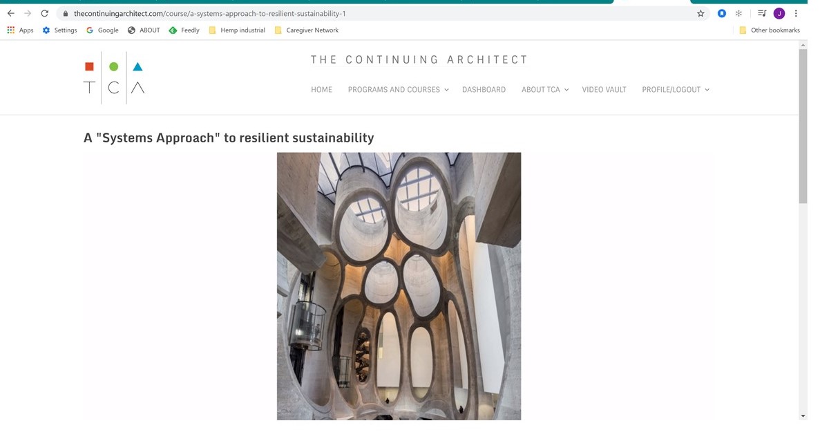 A "Systems Approach" to resilient sustainability - brought to you by sponsors of The Continuing Architect - bit.ly/2u4M1lx