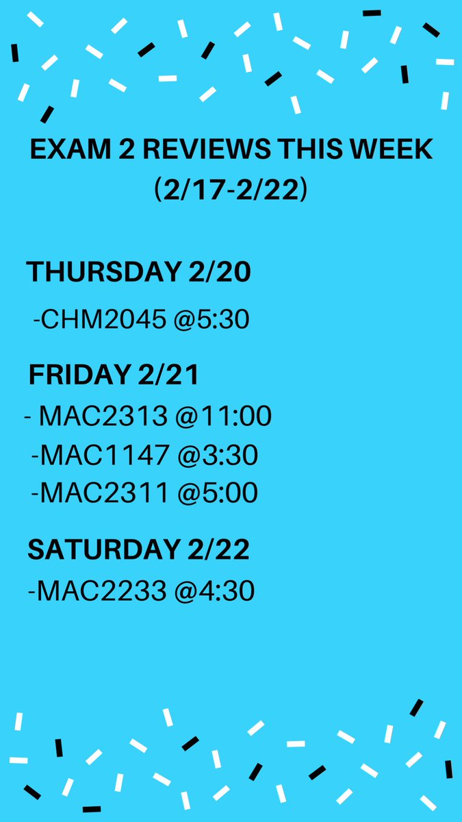 StudyEdge's tweet image. Exam 2 reviews for 2/17-2/22. Good luck studying!