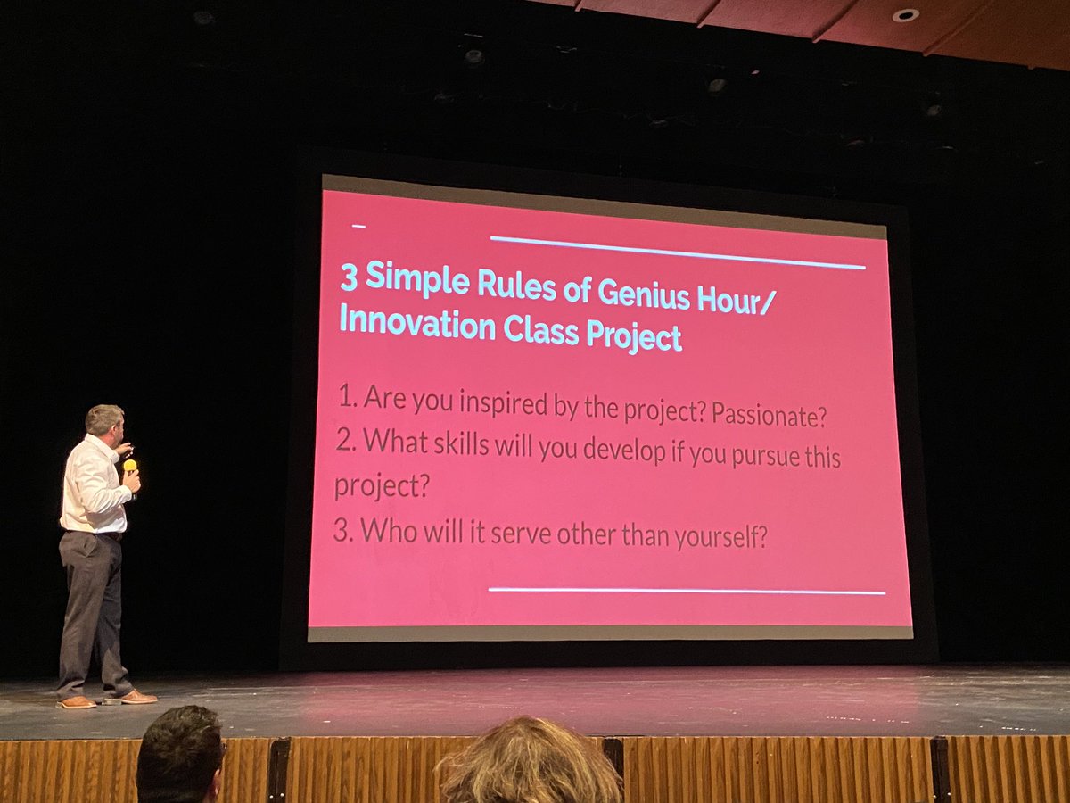KeriSimacek's tweet image. Follow all three simple rules of a genius hour project - not just the first one. #springcesa6
