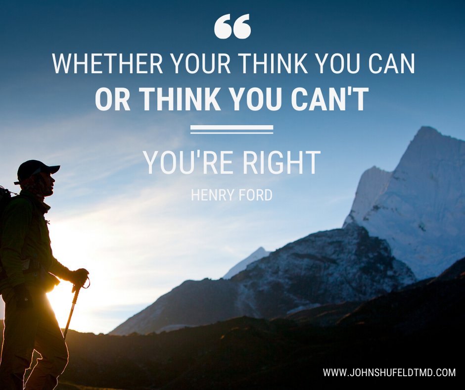 JohnShufeldtMD's tweet photo. "Whether you think you can, or think you can't--you're right."- Henry Ford

#quoteoftheday #thinkpositively #youcandoit #quotestoliveby #henryford #quotespiration #thinkyoucan #yougothis #positivethinking #dailyquote #optimism #quotesaboutlife https://t.co/BJt8vhUje6