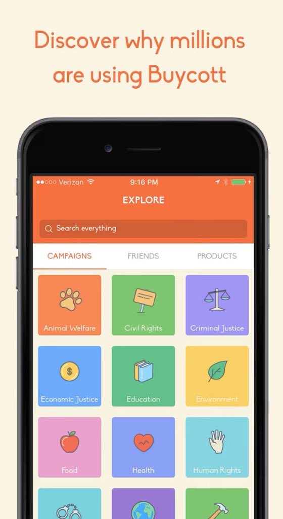 CarmenDelgadoAD's tweet photo. 📲@BuycottApp: nos ayuda a hacer compras responsables, crear o adscribirnos a campañas a las que apoyar.
Conoce qué corporación está detrás de un producto, qué campañas apoya, si ofrece un trato digno a sus empleados, si testa en animales, si contiene OMD, etc.
#GreenApps https://t.co/vSl1yJ5tAD