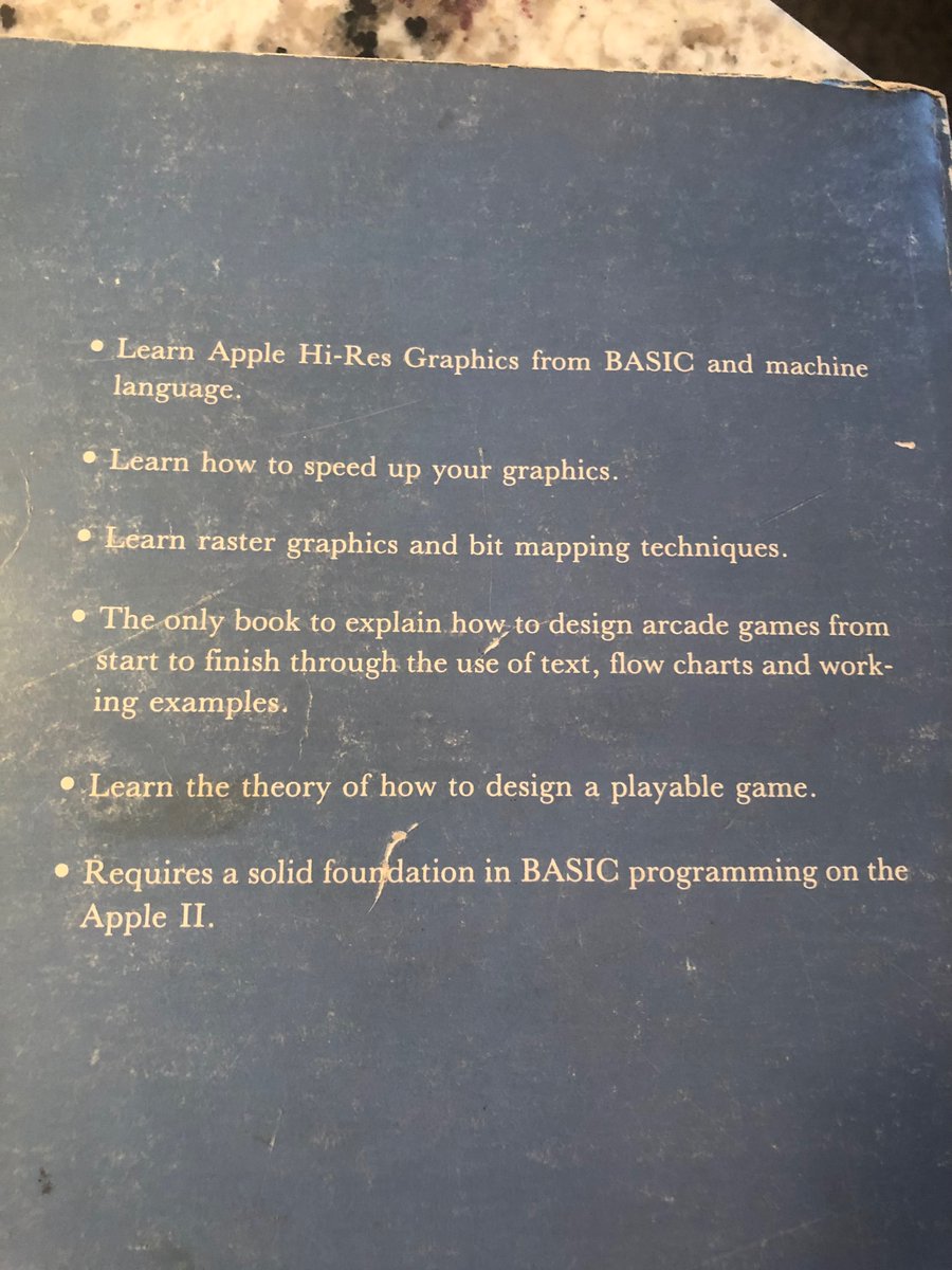 kvgros's tweet photo. Hit up some antique stores in mid-Missouri last weekend.   Scored an awesome book from '82.  I always wanted this book as a kid but for some reason never picked up.   The lady at the counter (in Cuba, MO) thought it was a most unusual purchase :)

#appleii #applesoft #6502 https://t.co/JgWW9MqAYg
