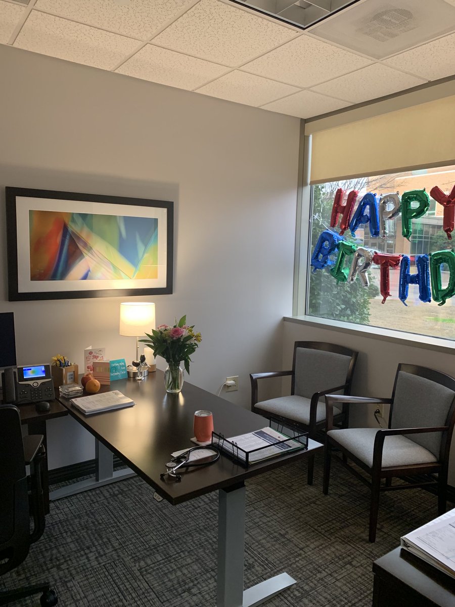 I always tell my staff not to decorate for my birthday...they do anyway and I love it! Thank you Hawley and Toni 💕
