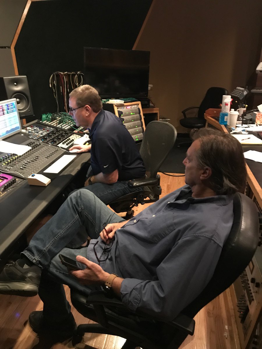 Randy Thompson back in with Ken Schubert putting some final touches on new tracks. Sounding great!! #singersongwriter #music #recording #Studio