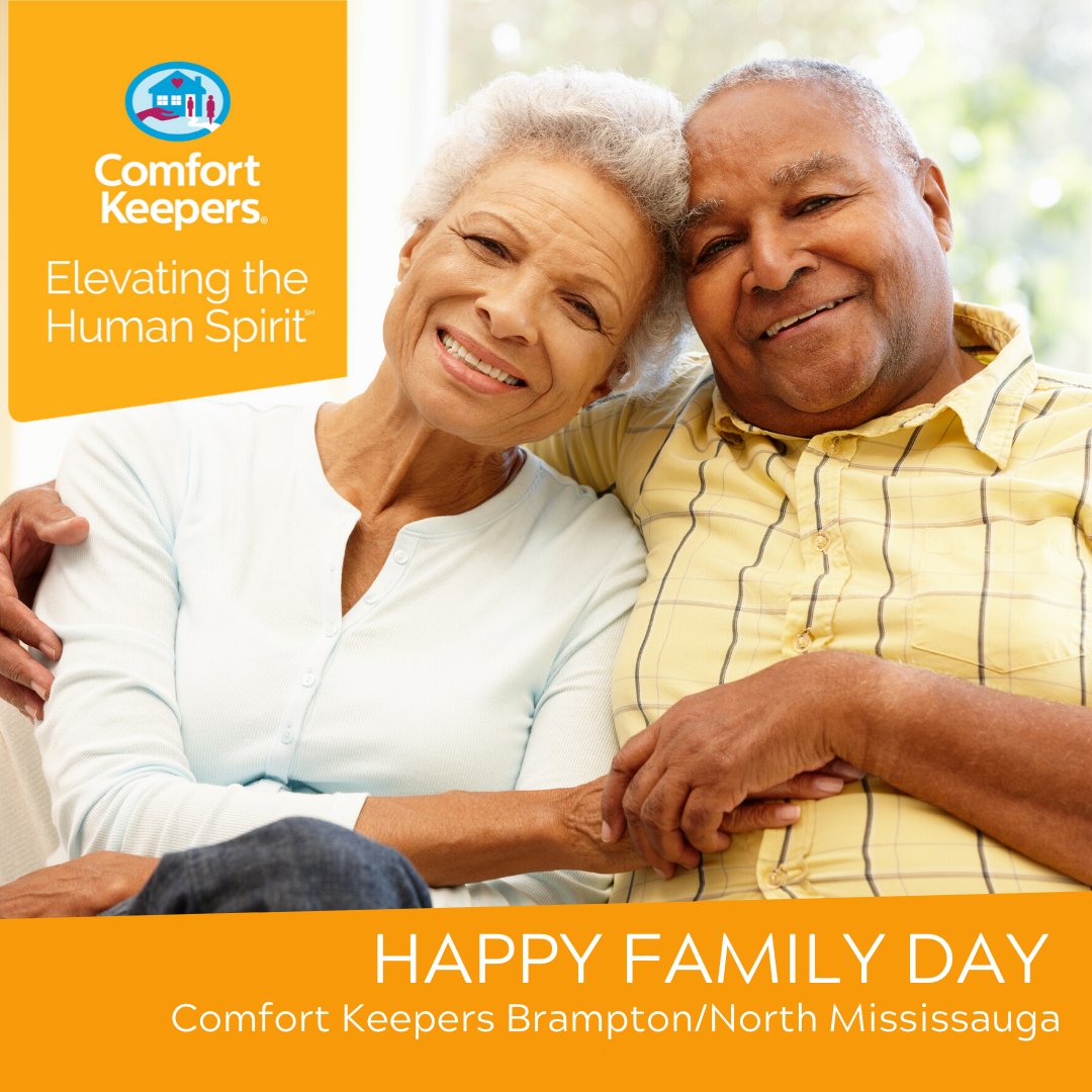 Wishing everyone a happy Family Day from all of us at Comfort Keepers Orangeville.

Make sure to take some time and visit your family and see how it lifts their spirits.

#FamilyTime #FamilyDay #ElevatingTheHumanSpirit #MississaugaNorth ow.ly/bmJf30qdncV