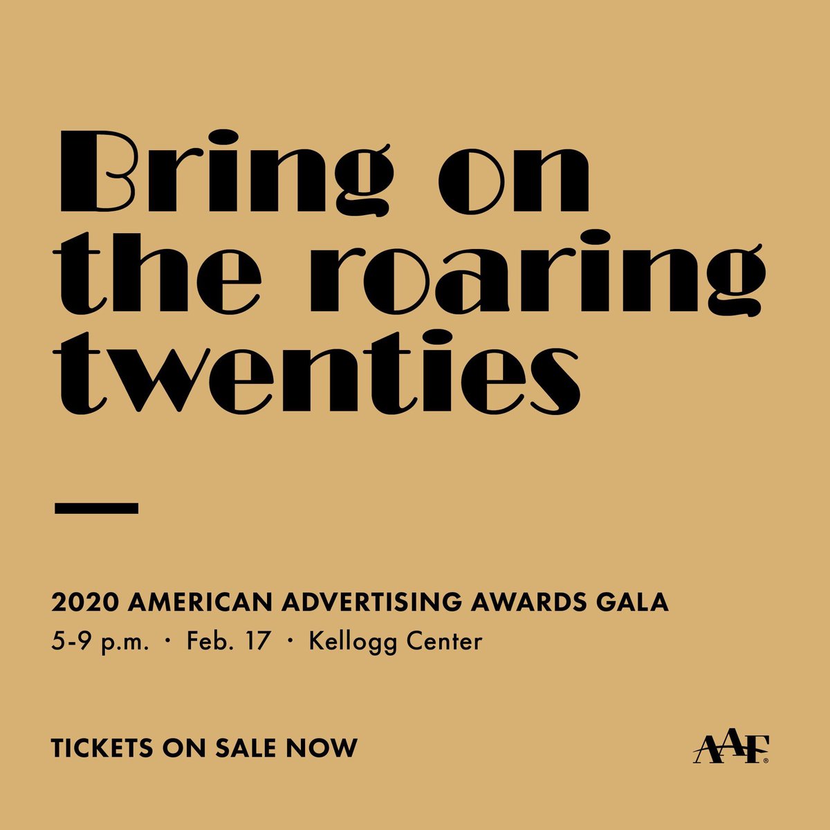 TONIGHT. Tonight is the long-awaited 2020 American Advertising Awards. Gallery opens at 5, cash bar and hors d'oeuvres begin at 5:30 and the award presentation starts at 6:30! Good luck to all the entrants. You won’t want to miss this: bit.ly/2020miaddys